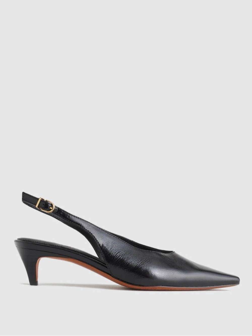 NWOB! MADEWELL Women’s The Emilie Slingback Pump in Leather, True Black, Size 11